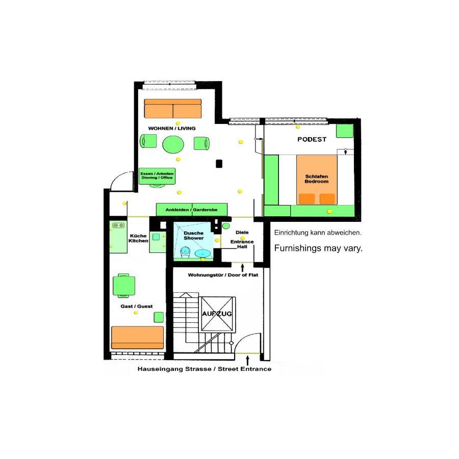 City-Apartment 65Qm 2-Schlafzimmer Wlan Nichtraucher Parken Дюссельдорф Экстерьер фото